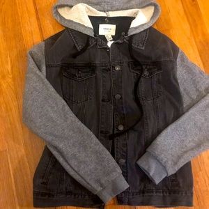 Denim sweater jacket